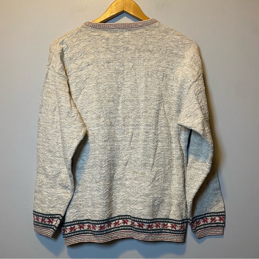 Vintage Cottagecore Pullover Women’s Large Chelsea Garden Floral Knit Sweater - Picture 7 of 10